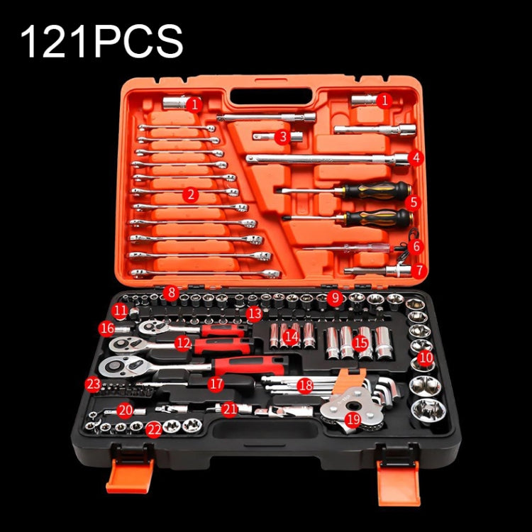 121 In 1 Multi-function Car Repair Combination Toolbox Ratchet Wrench Set, 121 In 1 121 In 1
