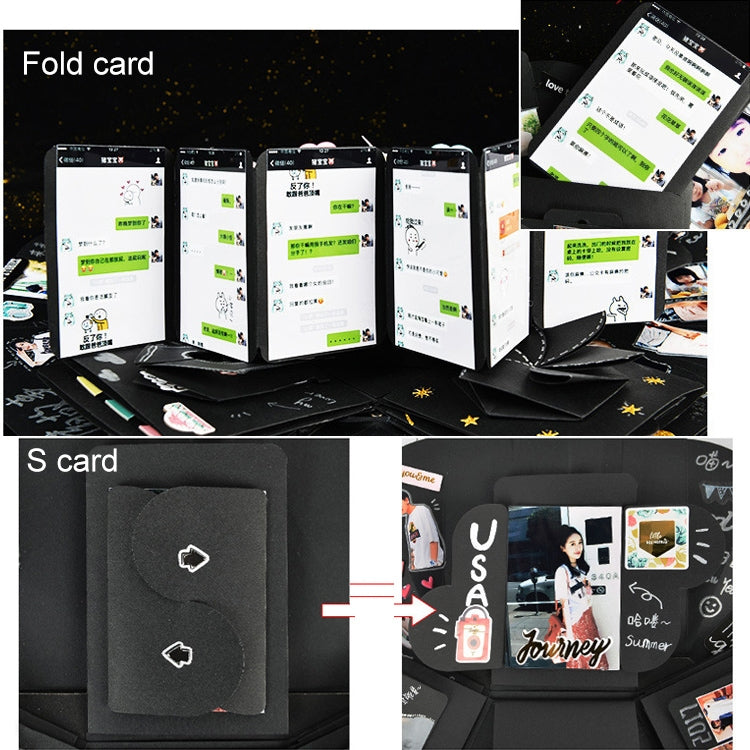 Heart Shape DIY Handmade Photo Album Surprise Explosion Bouncing Gift Box, DIY Album