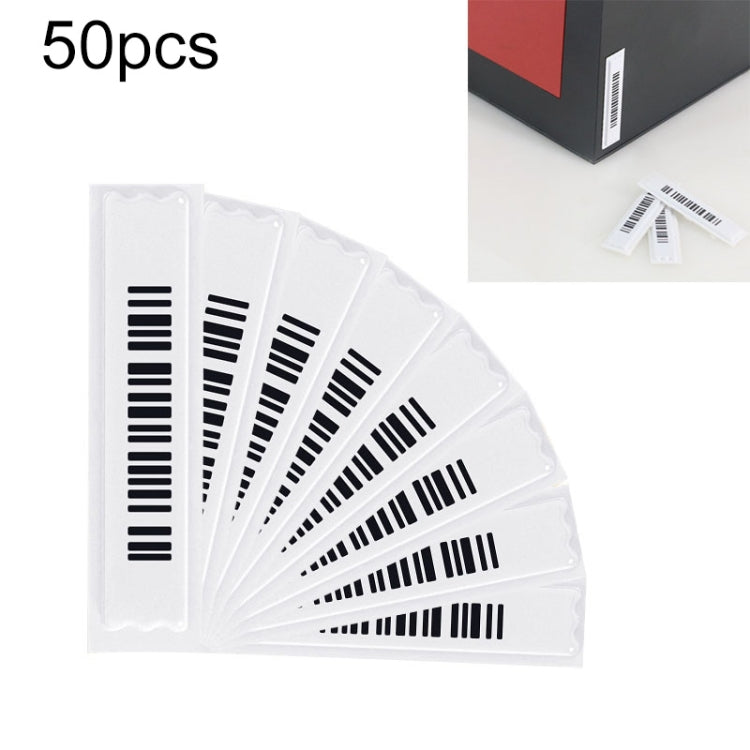 50pcs Barcode Type 58KHz Security Soft Sticker DR Label for EAS Anti theft System, DR Label