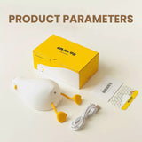 1W USB Charging LED Lie Flat Duck Silicone Touch Sensing Night Light, Flat Duck