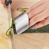 Creative Kitchen Necessary Food Vegetable Cutting Stainless Steel Hand Finger Guard Protector, Cutting Finger Protector