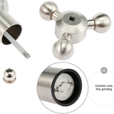 MICLAN Stainless Steel 304 Rudder Shape Grinder Pepper Grinding Machine, Size : L, L
