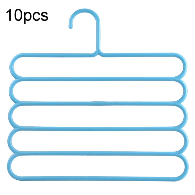 10pcs Multi-function 5 Layers Pants Scarf Silk Tie Plastic Clothes Hangers, 5 Layers Pants Hangers 5 Layers Pants Hangers