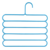 10pcs Multi-function 5 Layers Pants Scarf Silk Tie Plastic Clothes Hangers, 5 Layers Pants Hangers