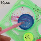 10pcs Creative Million Flower Ruler Geometric Learning Rules Drawing Tools Fixed Student Painting Set Creative,Random Color Delivery, Million Flower Million Flower