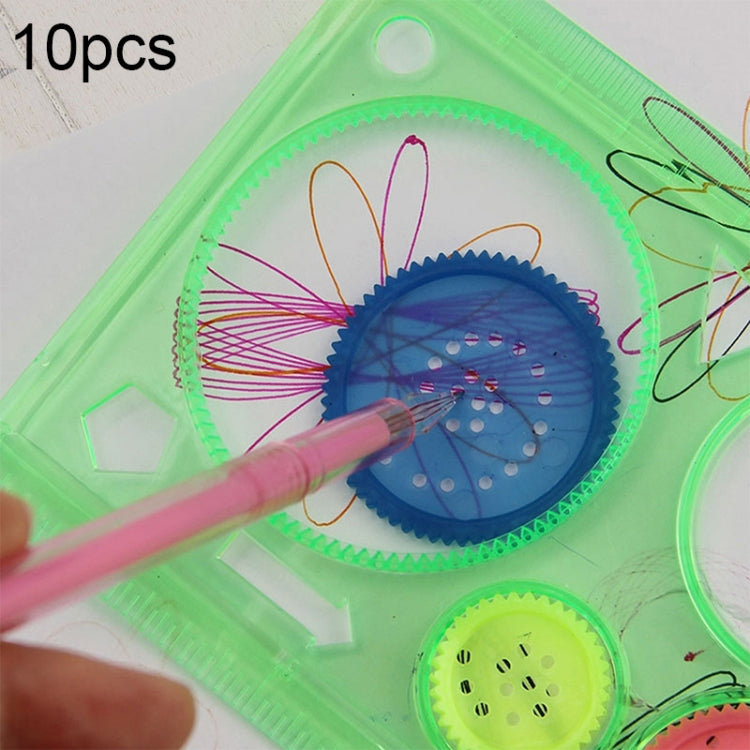 10pcs Creative Million Flower Ruler Geometric Learning Rules Drawing Tools Fixed Student Painting Set Creative,Random Color Delivery, Million Flower Million Flower