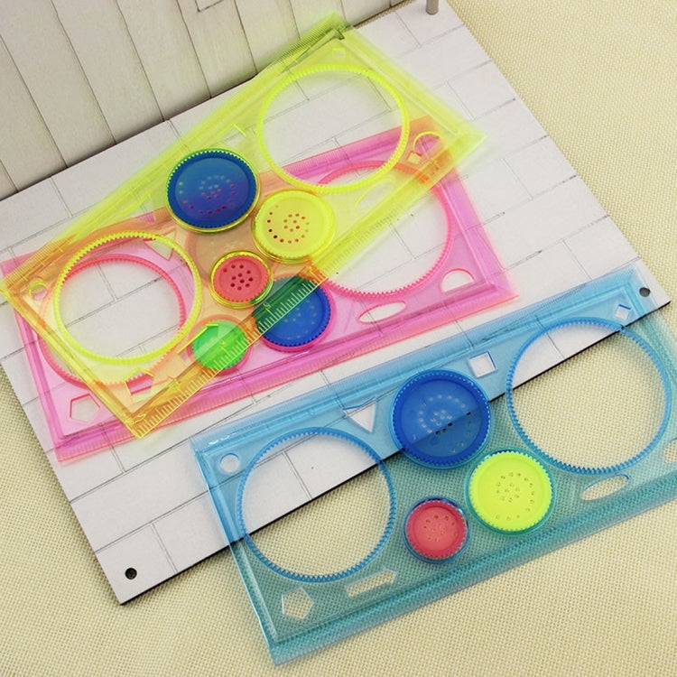 10pcs Creative Million Flower Ruler Geometric Learning Rules Drawing Tools Fixed Student Painting Set Creative,Random Color Delivery, Million Flower