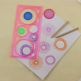 10pcs Creative Million Flower Ruler Geometric Learning Rules Drawing Tools Fixed Student Painting Set Creative,Random Color Delivery, Million Flower