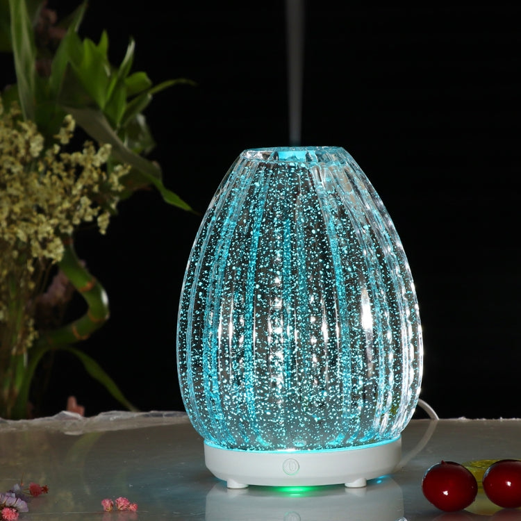 100ml Creative Vase Shape Aromatherapy Machine 3D Glass Humidifier Automatic Alcohol Sprayer with Colorful LED Lamp, 3D Glass Humidifier 3D Glass Humidifier