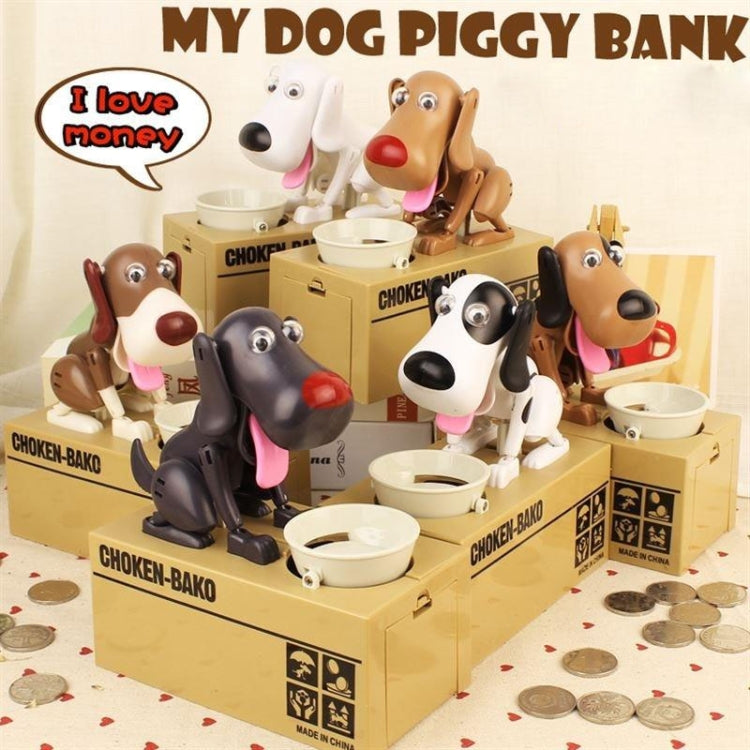 Creative Cartoon Edacious Puppy Automatic Money Eating Coin Saving Box, Dog Bank