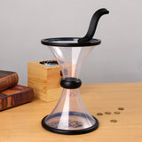 Vortex Bank Decompression Transparent Funnel Gravity Rotating Coin Storage Box, Funnel Funnel