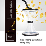 Vortex Bank Decompression Transparent Funnel Gravity Rotating Coin Storage Box, Funnel