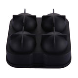Ball Shape 4-Grid Silicone Ice Cube Mold, Ball Shape