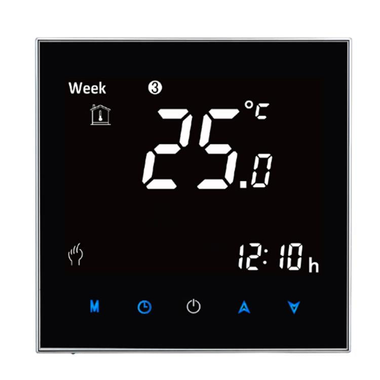 BHT-2001 3A Load Water Heating Type LCD Digital Heating Room Thermostat, Display Clock / Temperature / Time / Week / Heat etc., BHT-2001 3A (Black) BHT-2001 3A (Black)