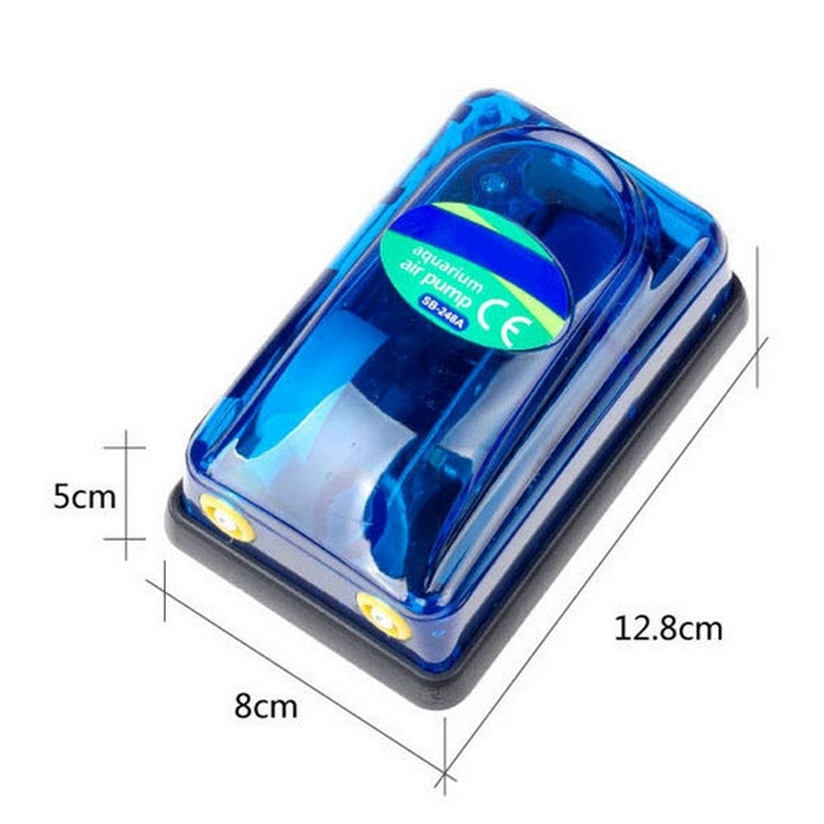 SOBO SB-348A 5W Double Outlets Adjustable Flow Aquarium Air Pump Fish Tank Oxygen Air Pump, 5W Double Outlets