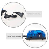 SOBO SB-348A 5W Double Outlets Adjustable Flow Aquarium Air Pump Fish Tank Oxygen Air Pump, 5W Double Outlets