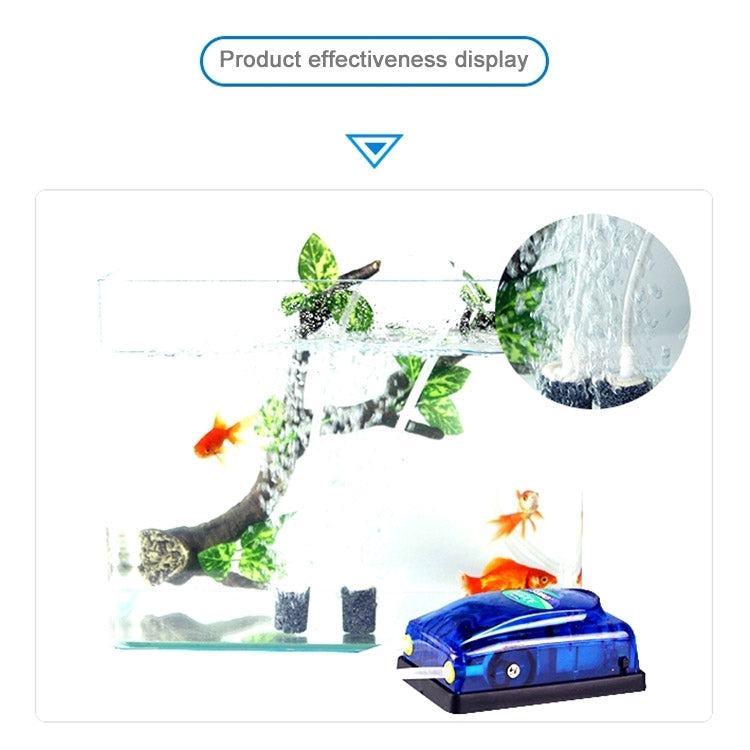 SOBO SB-348A 5W Double Outlets Adjustable Flow Aquarium Air Pump Fish Tank Oxygen Air Pump, 5W Double Outlets