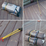 2 PCS Outdoor Tent Crude Elastic Rope Tied High Luggage Rope Clothesline Camping, Length: 60cm, Diameter: 8mm, Random Color Delivery