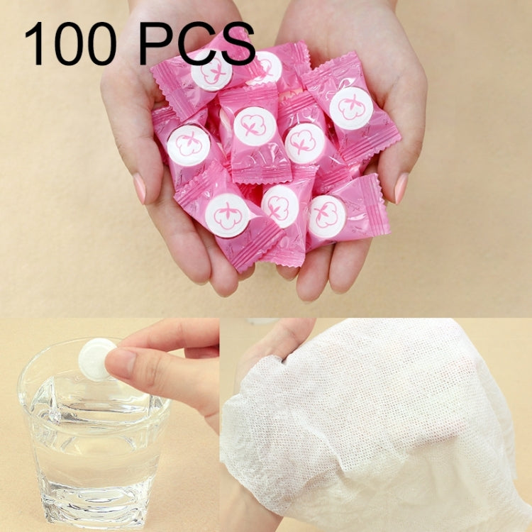 100 PCS Candy Style Portable Disposable Travel Cotton Towel, Size: 22*20cm, 100 PCS 100 PCS