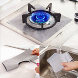 4 PCS Gas Furnace Surface Ultra-thin Fibre Material Stovetop Protective Cleaning Pad, Size: 27*27 cm (Black), 4 PCS