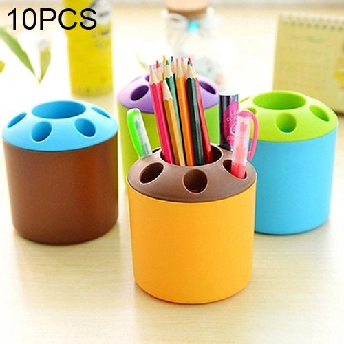 10 PCS Multi-function Creative Colour Pen Container Toothbrush Seat School Stationery Life Office Supplies, Random Color Delivery, Colour Pen Container Colour Pen Container