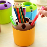 10 PCS Multi-function Creative Colour Pen Container Toothbrush Seat School Stationery Life Office Supplies, Random Color Delivery, Colour Pen Container