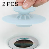 2 PCS Silicone Drain Stopper Deodorant Sink Bathtub Floor Drain Protector Blue