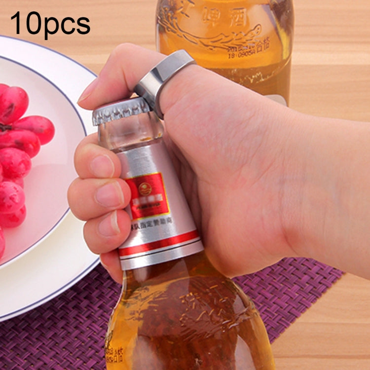 10pcs Ring Style Metal Beer Bottle & Can Opener, Inner Diameter: 2.2cm, 10pcs Ring Style 10pcs Ring Style