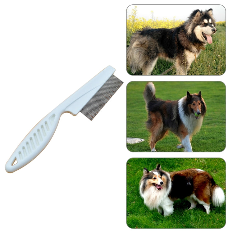 5 PCS Pet Cats Dogs Supplies Combs Fine Toothed Stainless Steel Needle Fleas Removal Combs, Length: 18.5cm, Length: 18.5cm, White, Length: 18.5cm, Blue