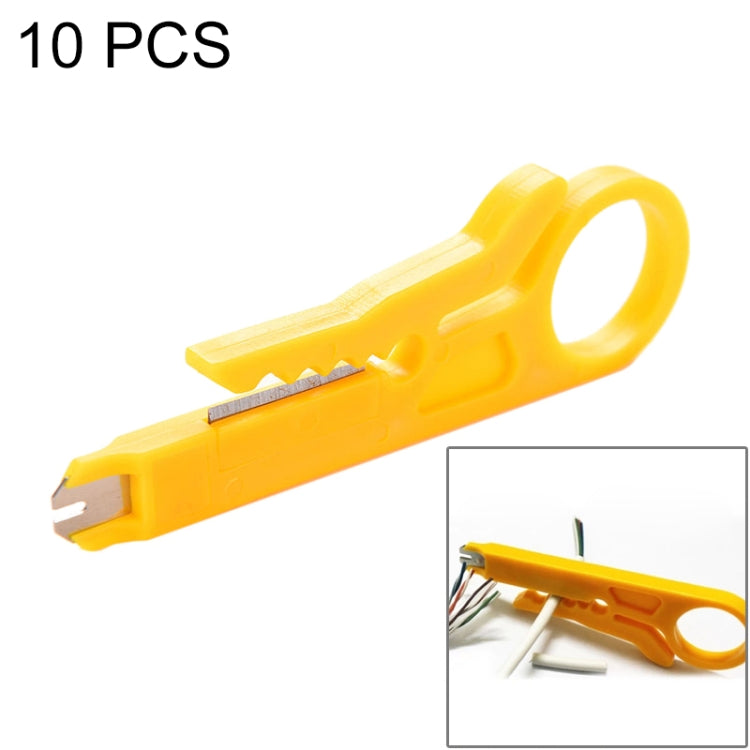 10 PCS Mini Cable Crimping Tool Punch Down Cutter for RJ45 Cat5 Network Cable, Data Telephone Cable, Computer UTP Cable, 10 PCS 10 PCS