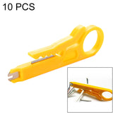 10 PCS Mini Cable Crimping Tool Punch Down Cutter for RJ45 Cat5 Network Cable, Data Telephone Cable, Computer UTP Cable, 10 PCS 10 PCS