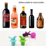 2pcs Creative Bird Style Silicone Wine Beer Condiments Bottle Stopper Random Color Delivery, 10 PCS Bird Shape