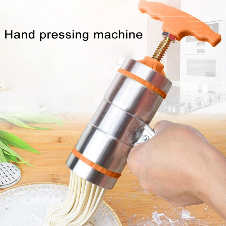 4 Molds Household Manually Small Stainless Steel Pressing Style Handhold Noodle Machine, 4 Molds