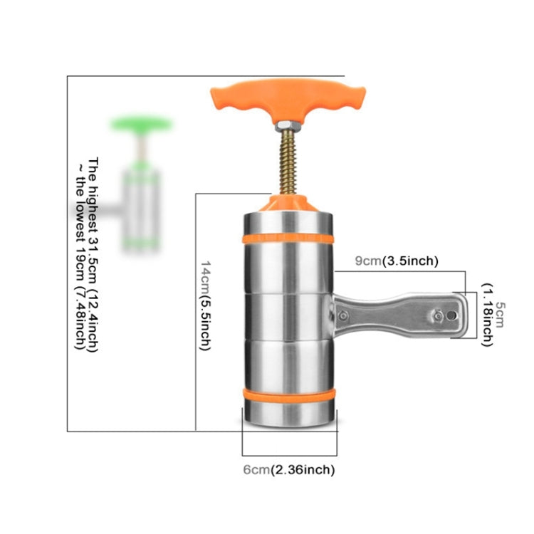 5 Molds Household Manually Small Stainless Steel Pressing Style Handhold Noodle Machine, 5 Molds