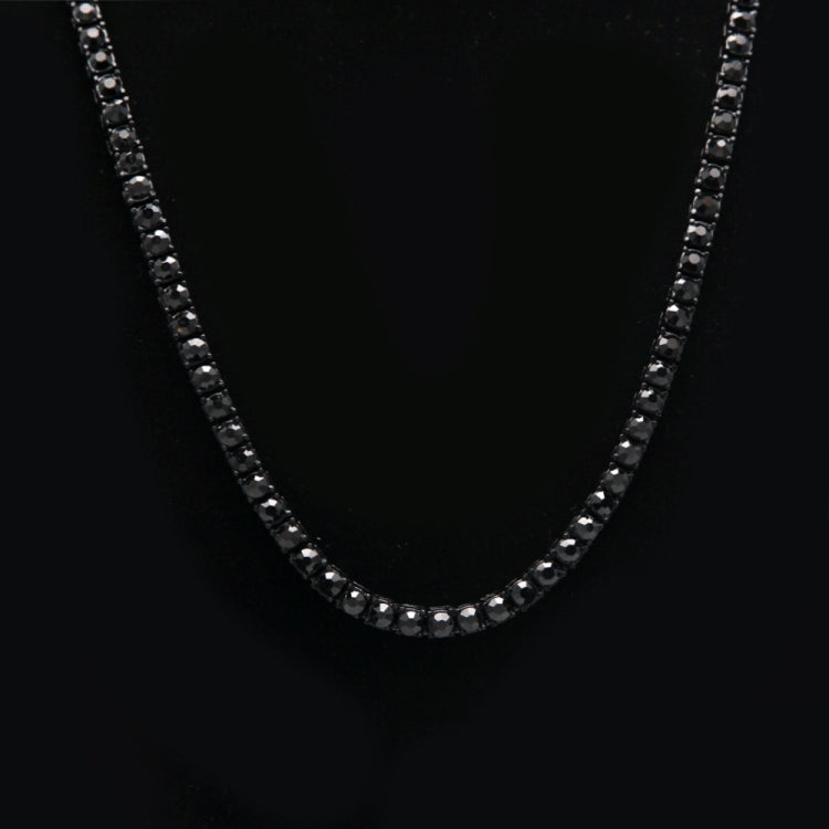 Mens Hip Hop Punk 1 Row Crystal Inlaid Alloy Necklace Chain, Size: 20 inch, Size: 20 inch - Zen Craft