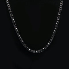 Mens Hip Hop Punk 1 Row Crystal Inlaid Alloy Necklace Chain, Size: 20 inch, Size: 20 inch - Zen Craft