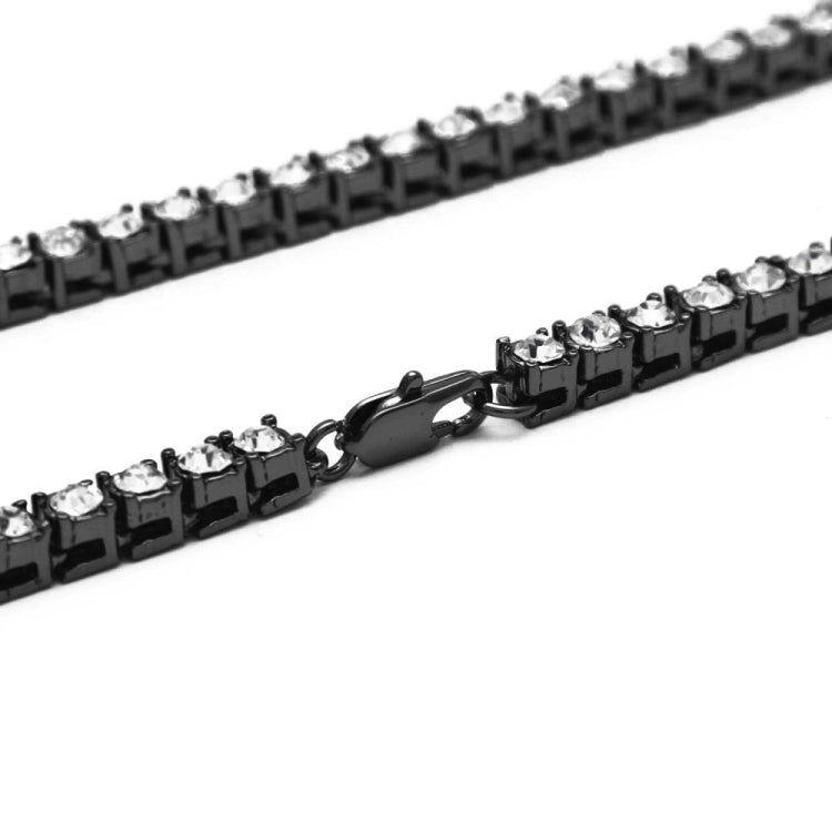 Mens Hip Hop Punk 1 Row Crystal Inlaid Alloy Necklace Chain, Size: 20 inch, Size: 20 inch - Zen Craft