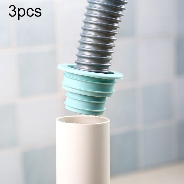 3 PCS Sewer Lengthen Odor-resistant Silicone Joint Kitchen Plumbing Sewer Drain Sealing Plug, Random Color Delivery, Sewer Lengthen Silicone Joint Sewer Lengthen Silicone Joint
