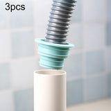 3 PCS Sewer Lengthen Odor-resistant Silicone Joint Kitchen Plumbing Sewer Drain Sealing Plug, Random Color Delivery, Sewer Lengthen Silicone Joint Sewer Lengthen Silicone Joint