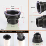 3 PCS Sewer Lengthen Odor-resistant Silicone Joint Kitchen Plumbing Sewer Drain Sealing Plug, Random Color Delivery, Sewer Lengthen Silicone Joint