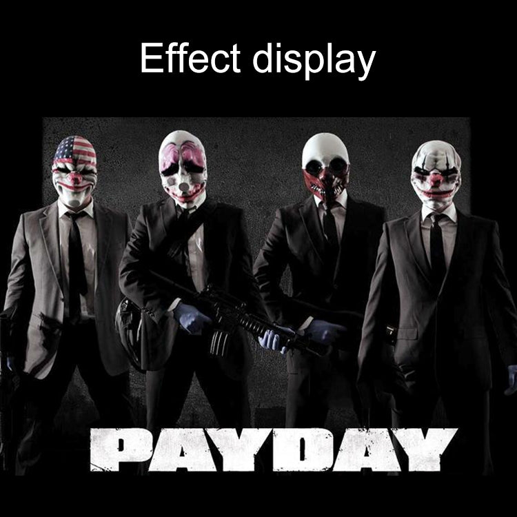 Halloween Mask PVC Halloween Festival Party Mask, US Flag Pattern, Clown Pattern, Red Brain Pattern, Old Man Pattern