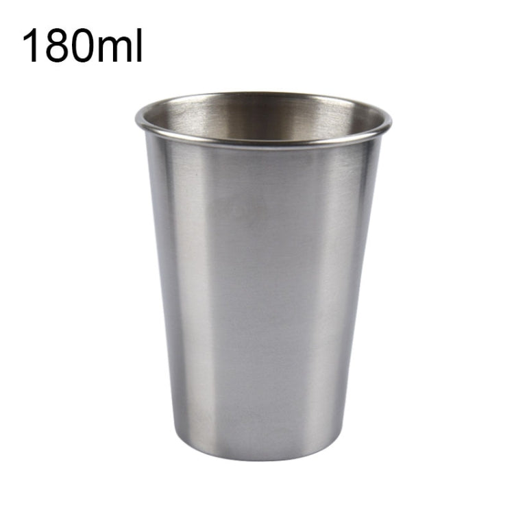 180ml Single Wall Electropolished Stainless Steel Brief Wine Cup(Silver), 180ml 180ml