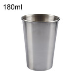 180ml Single Wall Electropolished Stainless Steel Brief Wine Cup(Silver), 180ml 180ml