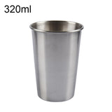 320ml Single Wall Electropolished Stainless Steel Brief Wine Cup(Silver), 320ml 320ml