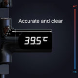 BD-LS-01 Baby Showering 360 Degree Rotatable LED Display Passive Water Thermometer, First Generation, White