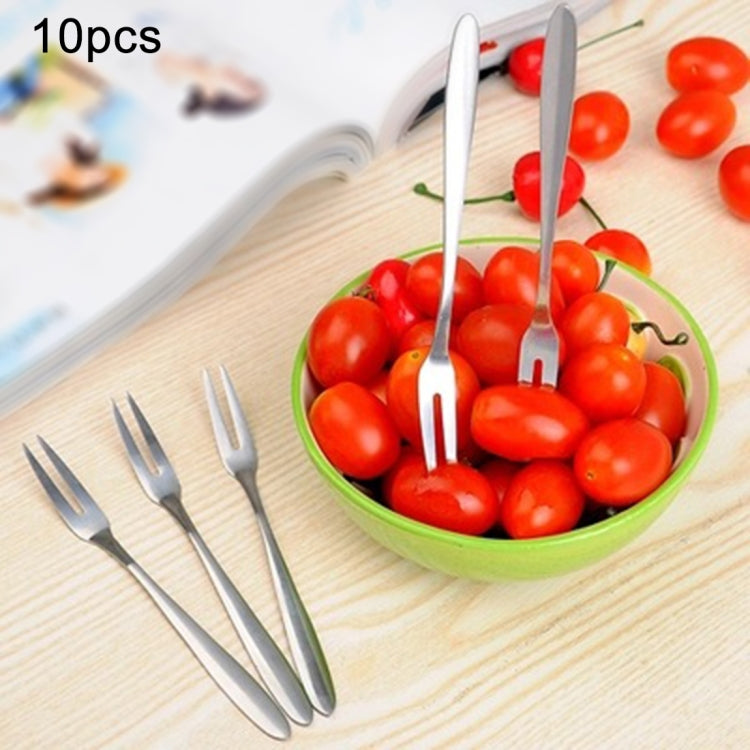 10 PCS Stainless Steel Fruit Fork Creative Environmental Small Fruit Prong, 10 PCS Fruit Fork 10 PCS Fruit Fork
