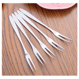 10 PCS Stainless Steel Fruit Fork Creative Environmental Small Fruit Prong, 10 PCS Fruit Fork