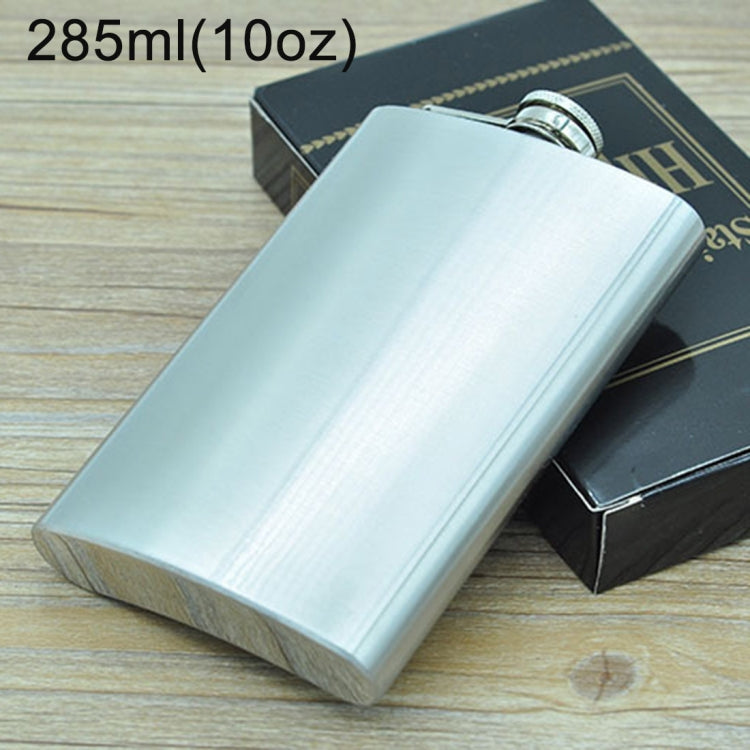 285mL (10oz) Outdoor Sports Handy Home Travel Wild Stainless Steel Portable Hip Flask(without Small Funnel)(Silver 285mL (10oz)), 285mL (10oz) 285mL (10oz)