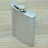 285mL (10oz) Outdoor Sports Handy Home Travel Wild Stainless Steel Portable Hip Flask(without Small Funnel)(Silver 285mL (10oz)), 285mL (10oz)