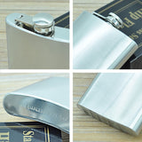 140mL (5oz) Outdoor Sports Handy Home Travel Wild Stainless Steel Portable Hip Flask(with Small Funnel)(Silver 140mL (5oz)), 140mL (5oz)